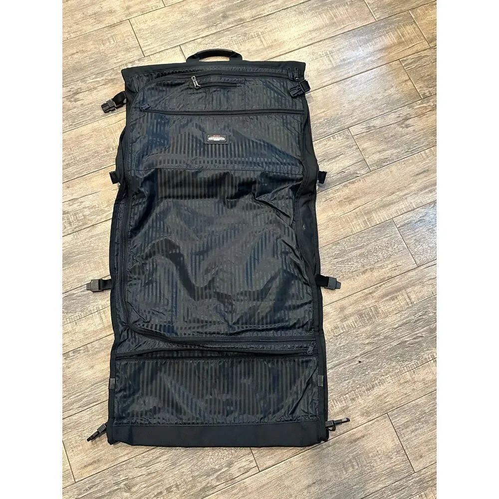 Tumi Black Ballistic Nylon Bi-Fold Carry On Garment Bag